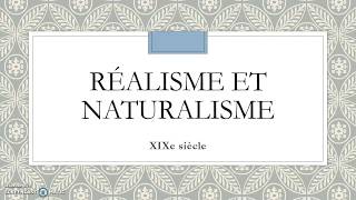 Réalisme et naturalisme en littérature [upl. by Peatroy923]