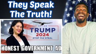 Honest Government Ad  TRUMP 2024 🇺🇸🦅 American Reacts [upl. by Norvan]