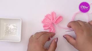 Cómo Hacer Flores con Hisopos  Woolen Flower with Cotton Bud [upl. by Ahsekad]