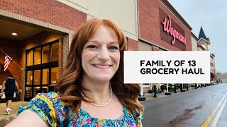 FAMILY OF 13 GROCERY HAUL [upl. by Ahsiekahs]