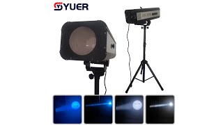 YUER™️ 330W LED Follow Spot Light 6 Colors  White Light LED Follow Tracker With Flight Case [upl. by Vullo851]