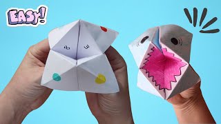 COMO FAZER UM ORIGAMI DA SORTE FÁCIL DOBRADURA DIVERTIDA QUEM LEMBRA DESSE FIDGET TOYS RAÍZ [upl. by Trellas]