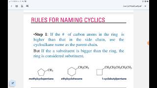 Lecture 5 part 2 Nomenclature of Cyclic Compounds  Organic Chemistry  Biotechnology [upl. by Sand]