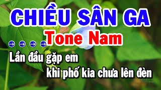 Karaoke Chiều Sân Ga Tone Nam Nhạc Sống Bolero Beat Chuẩn Hay  Karaoke Tuyển Chọn [upl. by Hildie230]