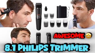 Philips Multigroom Trimmer 8in1 Review The Ultimate Face amp Head Grooming Kit and Unboxing [upl. by Dunham]