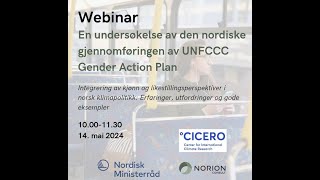 Webinar om likestilling i norsk klimapolitikk 20240514 100148 Meeting Recording [upl. by Davide439]