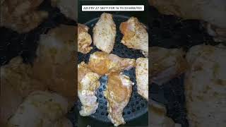 BBQ Air Fryer Chicken Wings Recipe [upl. by Neram]