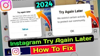 try again later instagram  instagram try again later  instagram follow problem try again later [upl. by Nossah]