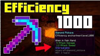 How to make a efficiency 1000 pickaxe from one commandLucky Gaming [upl. by Etram545]