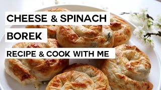 Cheese amp Spinach Borek 🧀  RECIPE  COOK WITH ME [upl. by Bethesde]