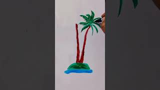 How To Draw Palm Tree Drawing howtodraw kidsdrawing theartandcraftroom [upl. by Hessney]