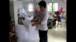 How to fold a hoop skirt crinoline petticoat 5 [upl. by Latin]