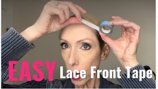 HOW TO APPLY AND REMOVE LACE FRONT TAPE Its Easy Wig Talk Wednesday [upl. by Toscano68]