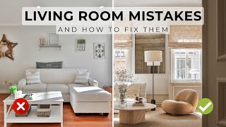 10 Living Room Interior Design Mistakes amp How To Fix Them [upl. by Kristyn]