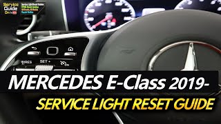 Mercedes EClass 2019 2020 2021  Service Light Reset [upl. by Mervin]