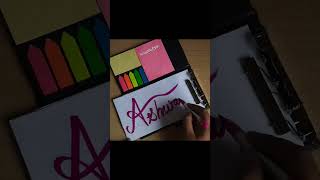 💜Ashwani💜 Comment your name song bollywood music movie viralvideo motivation calligrahy [upl. by Novikoff]