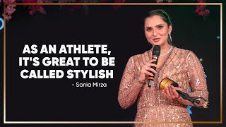 Sania Mirzas heartwinning speech as she bags Super Glam Sports Star Of The Year award  PSI 2 [upl. by Ylellan]