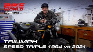 Triumph Speed Triple the original Streetfighter 1994 vs 2021 [upl. by Atinauq]