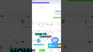 How To Convert Songsterr To GuitarPro guitartabs songsterr guitarpro [upl. by Yorled]