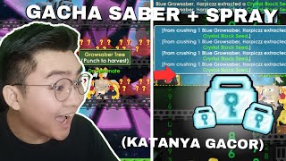 GACHA GROWSABER PAKE SPRAY KATANYA GACOR INI  Growtopia Gacha Profit 2024 [upl. by Edita425]