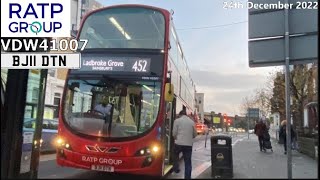 RATPDev London Transit VDW41007 on Route 452  Volvo B9TL  UK Bus Joyride 77 [upl. by Leila312]