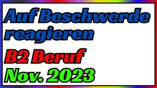 Auf Beschwerde reagieren B2 Beruf  Lesen und schreiben dtb [upl. by Rotce360]