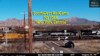 NS1066 New York Central at Tornillo Willcox Benson and Tacna  20240309 [upl. by Ecallaw]