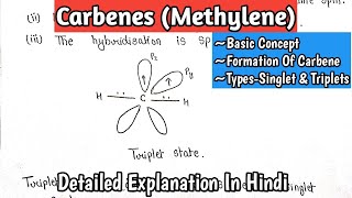 Carbenes Methylene  Formation amp Types Of Carbene  ImpFor BSc amp MScExams  Notes In PDF [upl. by Apilef]