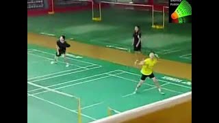 Lin Dan smash training  Practice [upl. by Icnarf]