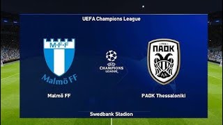 Malmo FF  PAOK FC  3rd qualifying round UEFA Champions League  EA FC 24 [upl. by Samale]