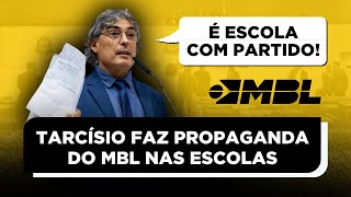 ⚠️ Tarcísio faz propaganda do MBL em material para alunos da rede Estadual [upl. by Amorita]