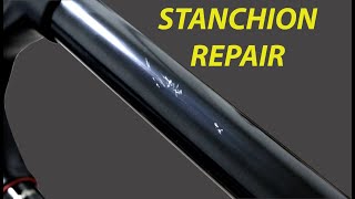 HOW TO REPAIR FORK STANCHION SCRATCHES THE EASY WAY [upl. by Elinor]