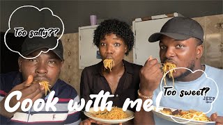 How to make StirFry spaghetti with gizzard Cook with me [upl. by Peck]