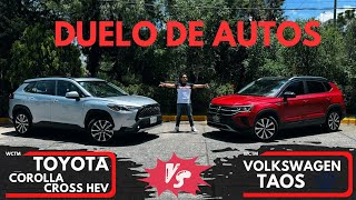 Volkswagen TAOS VS Toyota Corolla CROSS  DUELO DE AUTOS [upl. by Button]