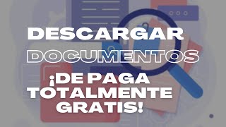 Descargar documentos que cuestan dinero GRATIS💛​ [upl. by Anawak757]