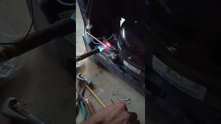 LG fridge compressor change🧑‍🔧🤔 viralvideo vlog action [upl. by Gitel724]