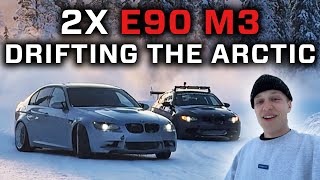 2x BMW M3 E92 VS THE ARCTIC  INSANE STREETDRIFTS AND TANDEMS IN SNOW [upl. by Lightfoot]