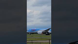 Mrs Patmore flexing her wings TUI 7878 Dreamliner GTUII as she takes off from Glasgow shorts [upl. by Pheni]