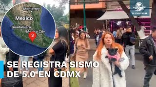 Sismo de magnitud 50 sacude la CDMX [upl. by Zoe]