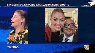 Caso Sangiuliano Maria Rosaria Boccia scrive in diretta per rispondere a Elisabetta Piccolotti [upl. by Donelu]