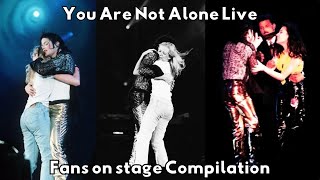 Michael Jackson You Are Not Alone Live 19951997 Fans on stage Compilation [upl. by Rodmann870]