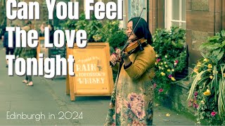 Can You Feel The Love Tonight  Elton John  Violin Cover  Street Performance [upl. by Virginia]