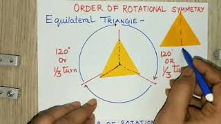 Order of rotational symmetry in an Equilateral triangle [upl. by Rhianon]