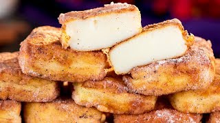 Leche frita − ¡Postre español fácil rápido y delicioso  Gustoso TV [upl. by Ecnaret278]