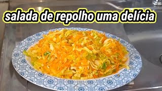 SALADA DE REPOLHO REFOGADO DE RESTAURANTE UMA DELÍCIA cozinharebomcomeremelhorainda [upl. by Suoirtemed]