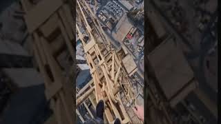 POV man jumps from building to crane jameskingston [upl. by Amsden733]