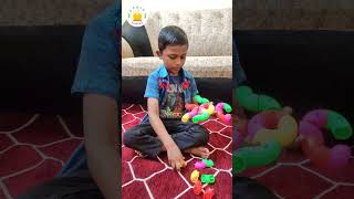 Tamilarasi Kids Engagement Activity6  Buvan uses blocks to bulid a monster [upl. by Fezoj]