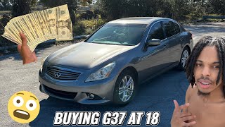 BUYING A INFINITI G37 AT 18  FIRST CAR VLOG [upl. by Jennilee]