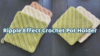 How to Crochet a Double Thick Magic Pot Holder that looks Knitted Tutorial  Week 3 Crochetalong [upl. by Yltsew]