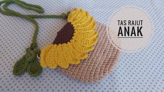 Tas Rajut Anak  crochet for beginner [upl. by Rekoob]